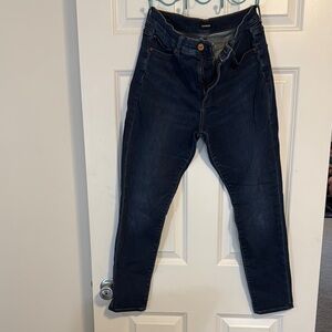 Express Blue Skinny Jeans with Rich Indigo Wash